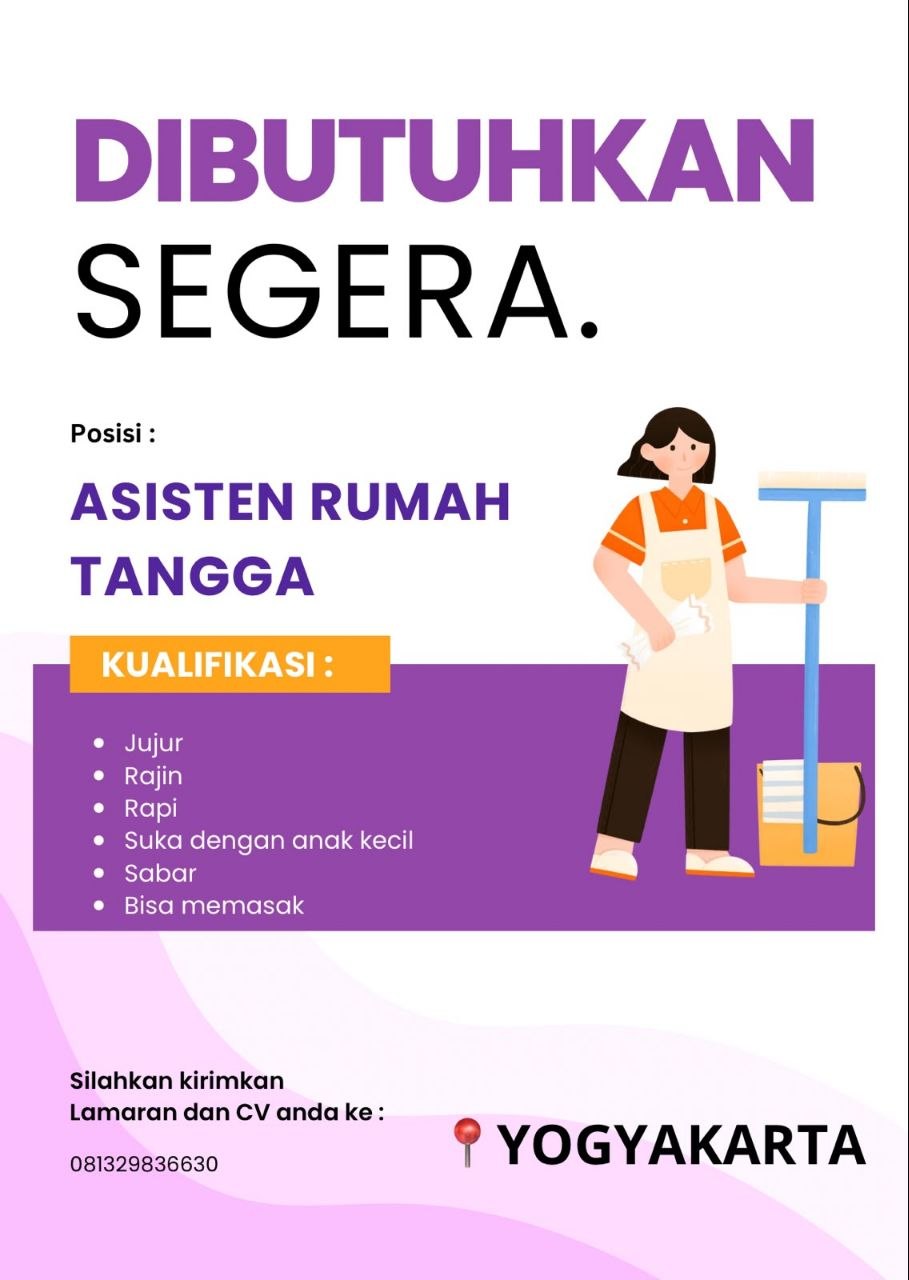 Poster lowongan LOKER JOGJA