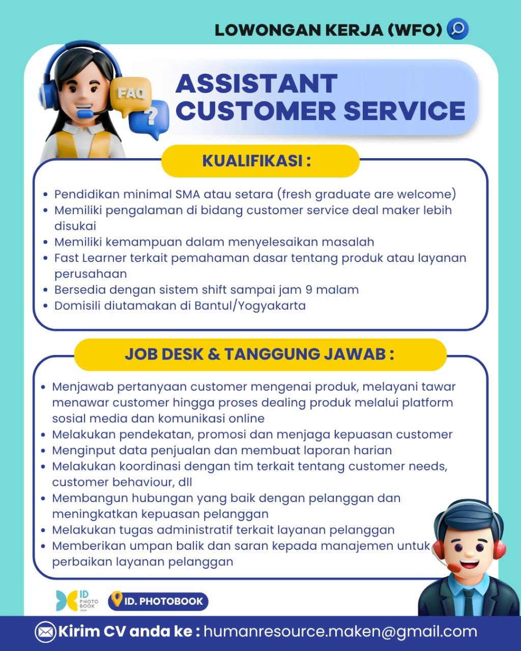 Poster lowongan ID Photobook