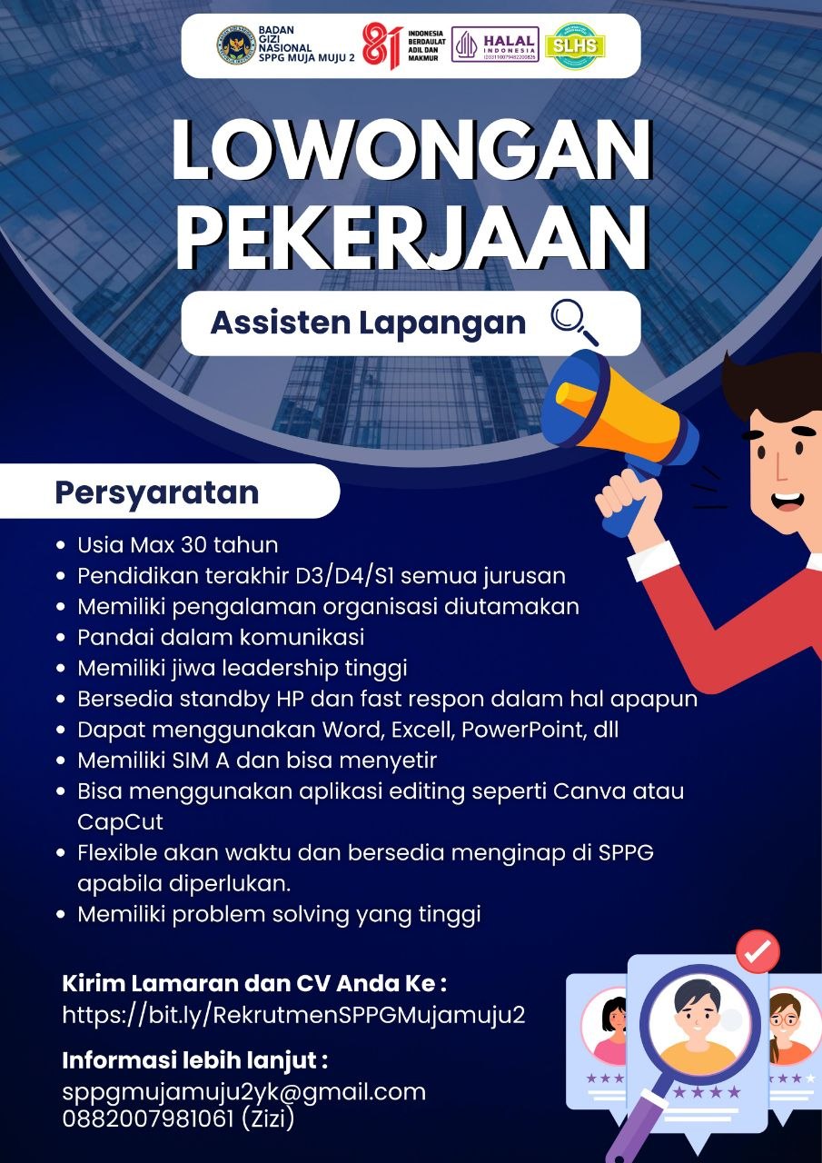 Poster lowongan SPPG Muja Muju 2