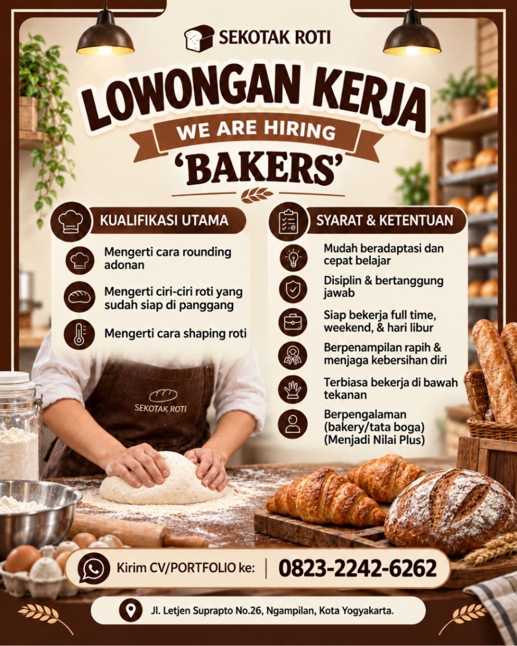 Poster lowongan Sekotak Roti