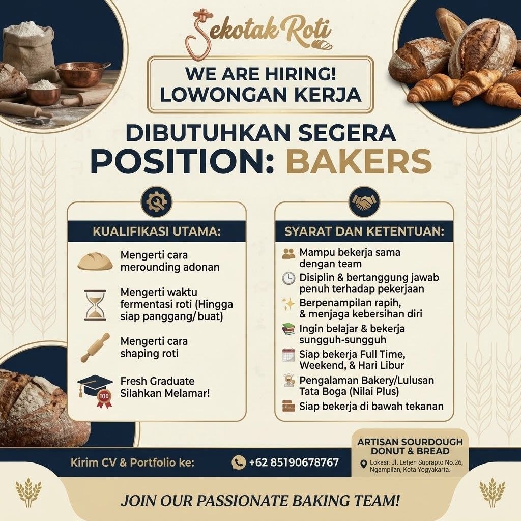 Poster lowongan Sekotak Roti