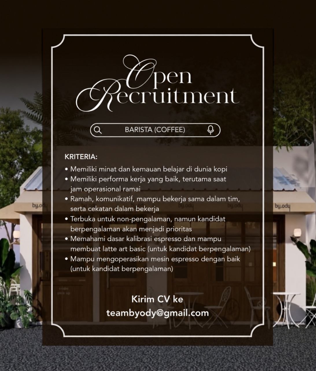 Poster lowongan LOKER JOGJA