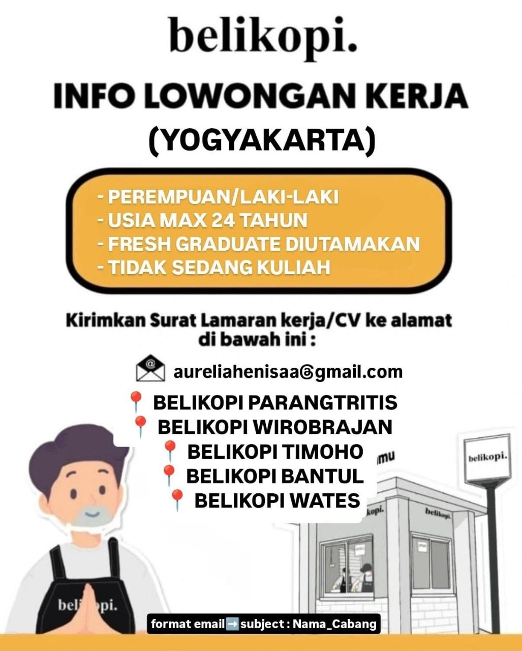 Poster lowongan belikopi.