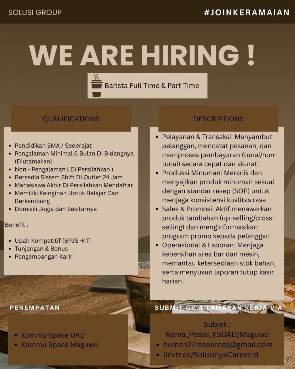 Poster lowongan Solusi Group