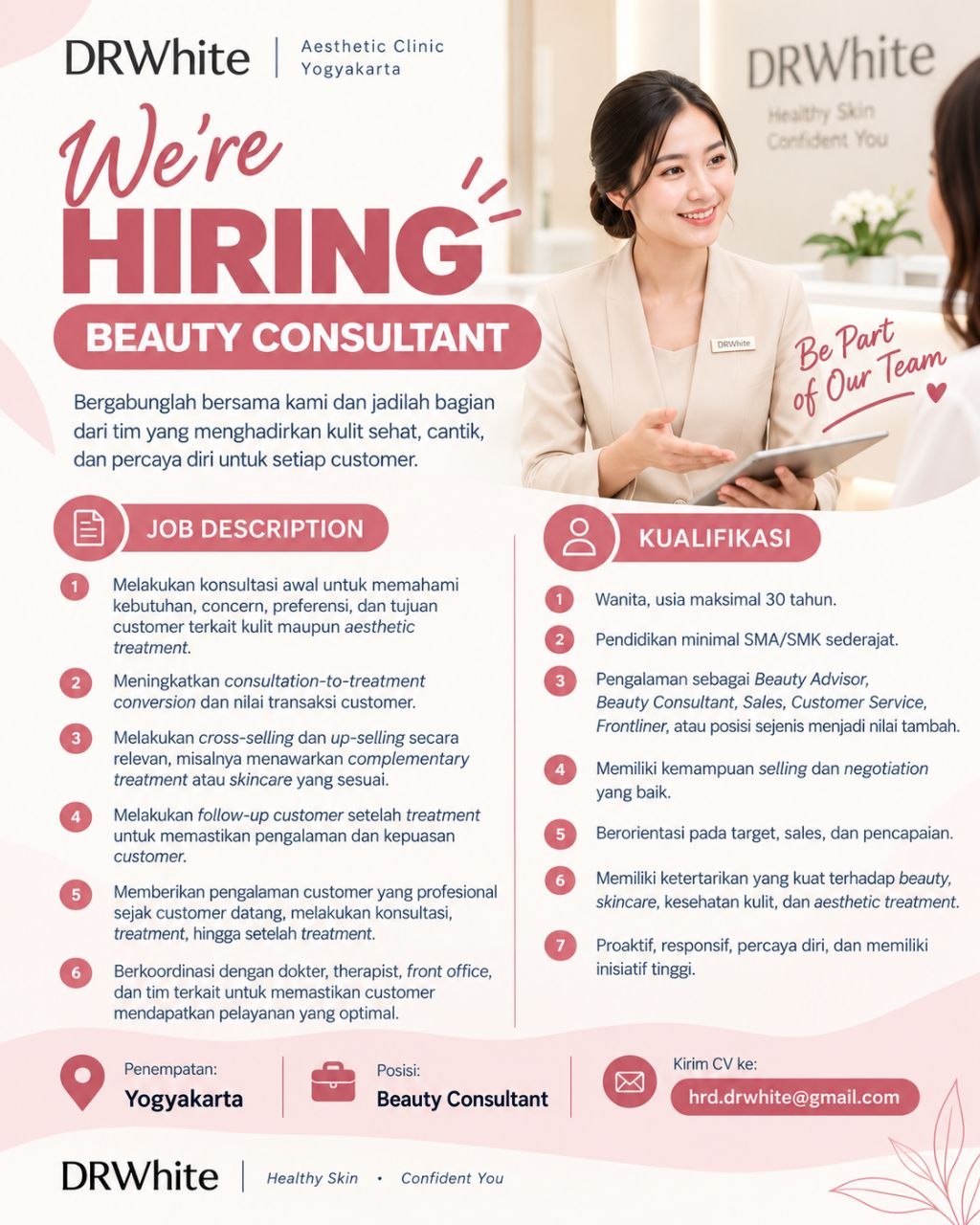 Poster lowongan DRWhite