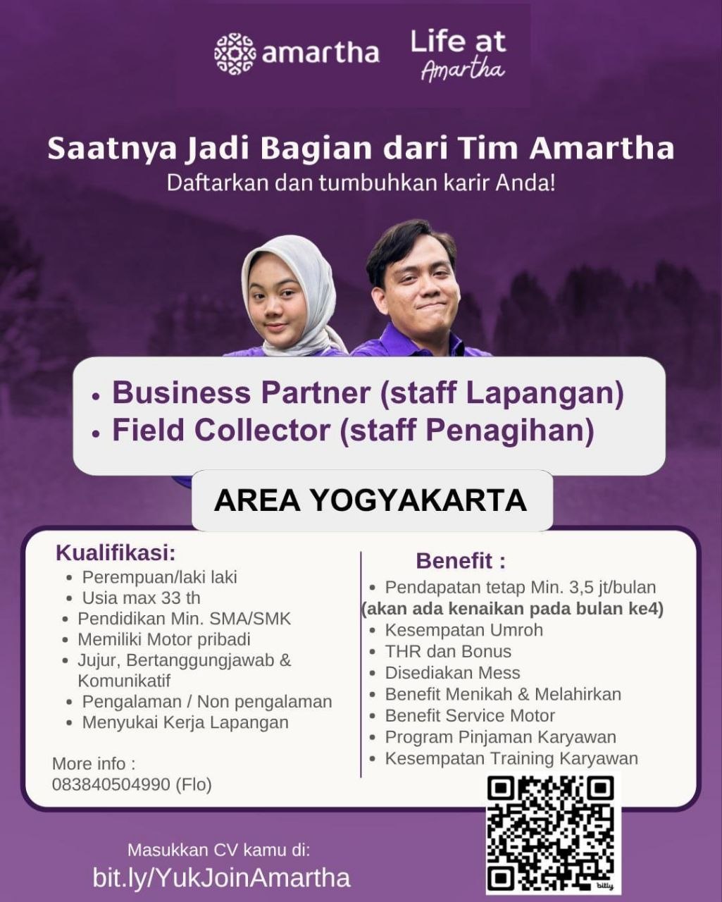 Poster lowongan Amartha
