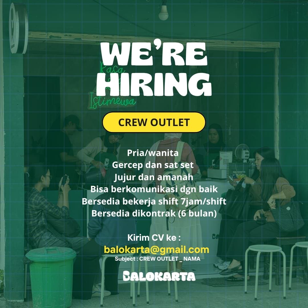 Poster lowongan BALOKARTA