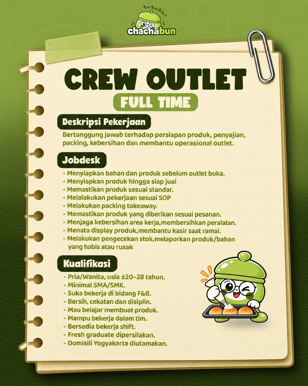 Poster lowongan Chachabun