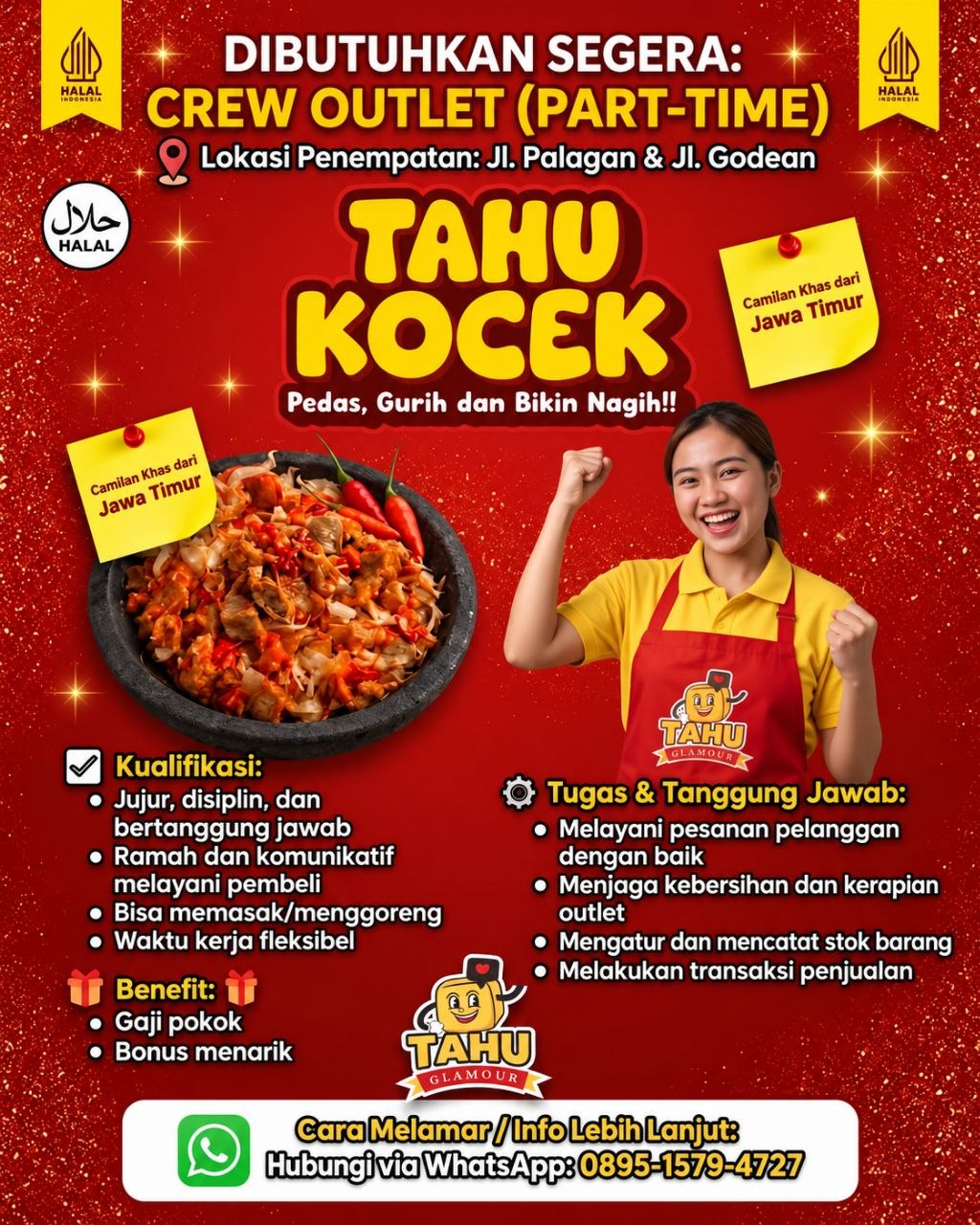Poster lowongan Tahu Kocek