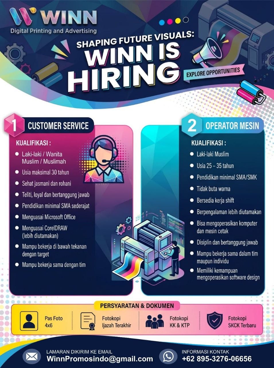 Poster lowongan WINN