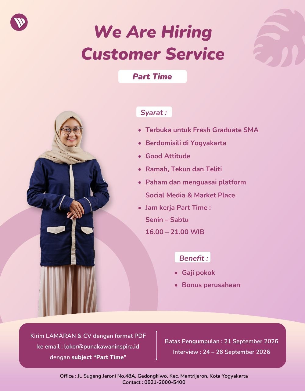 Poster lowongan LOKER JOGJA