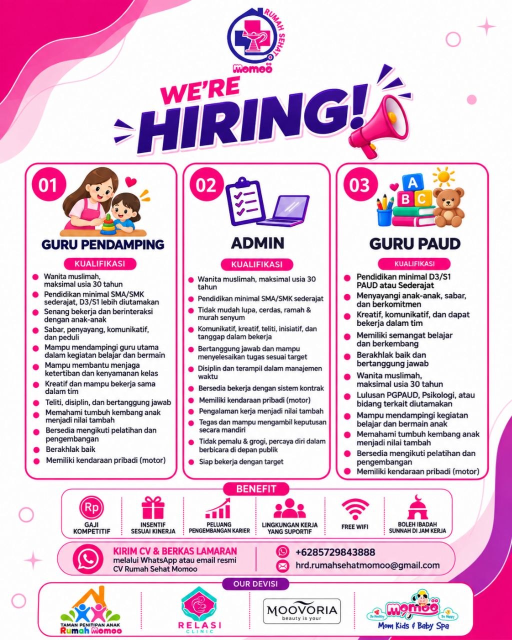 Poster lowongan Rumah Sehat Momoo