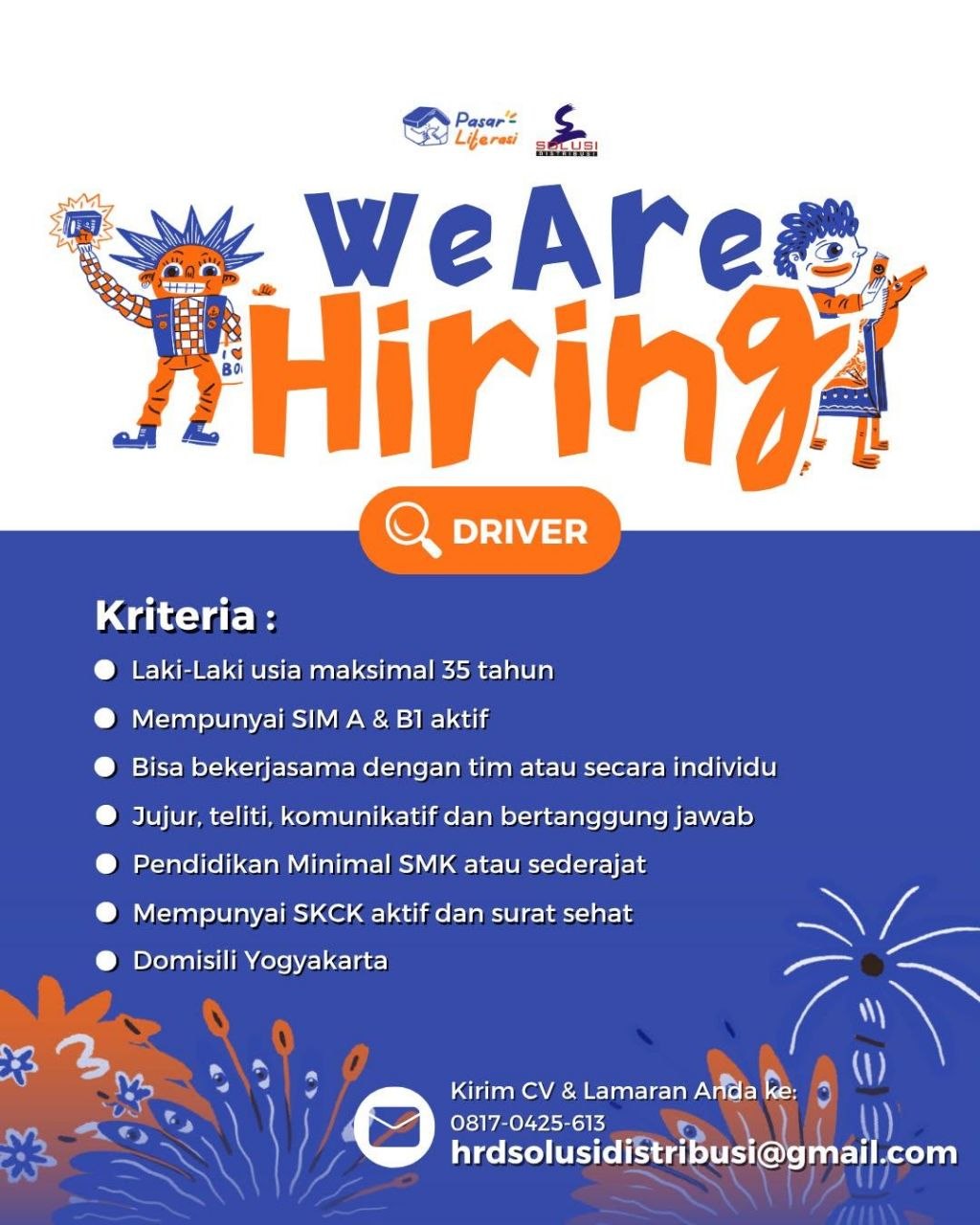 Poster lowongan Solusi Distribusi