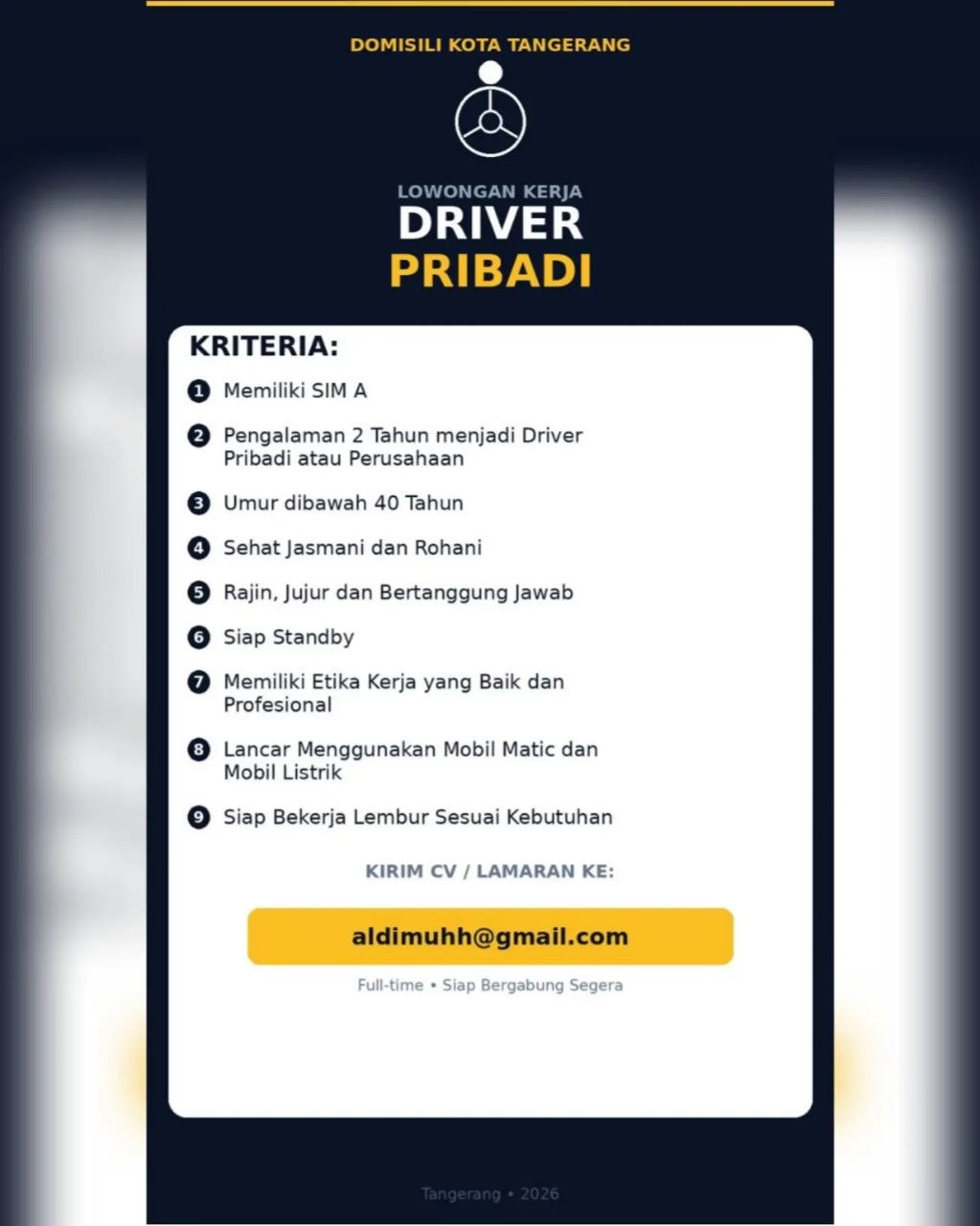 Poster lowongan Lowker Jakarta Update