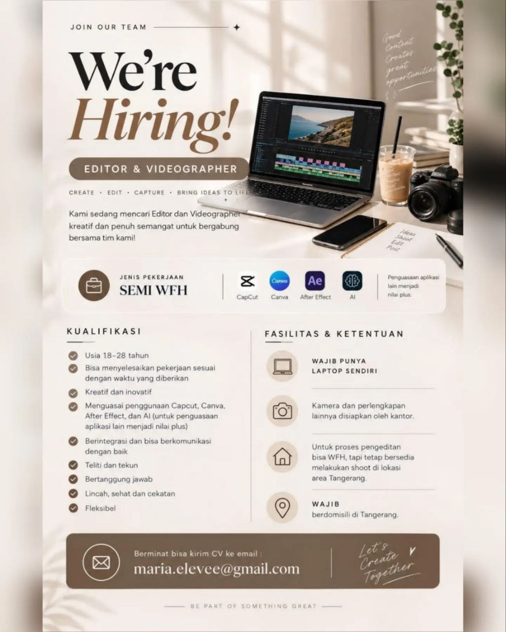 Poster lowongan Lowker Jakarta Update