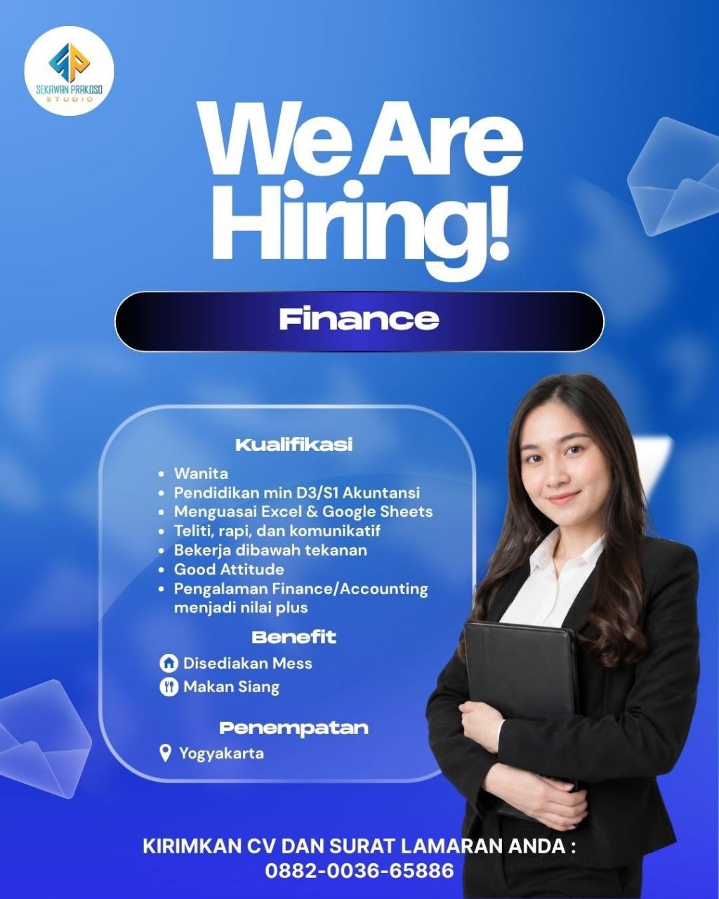 Poster lowongan Sekawan Prakoso Studio