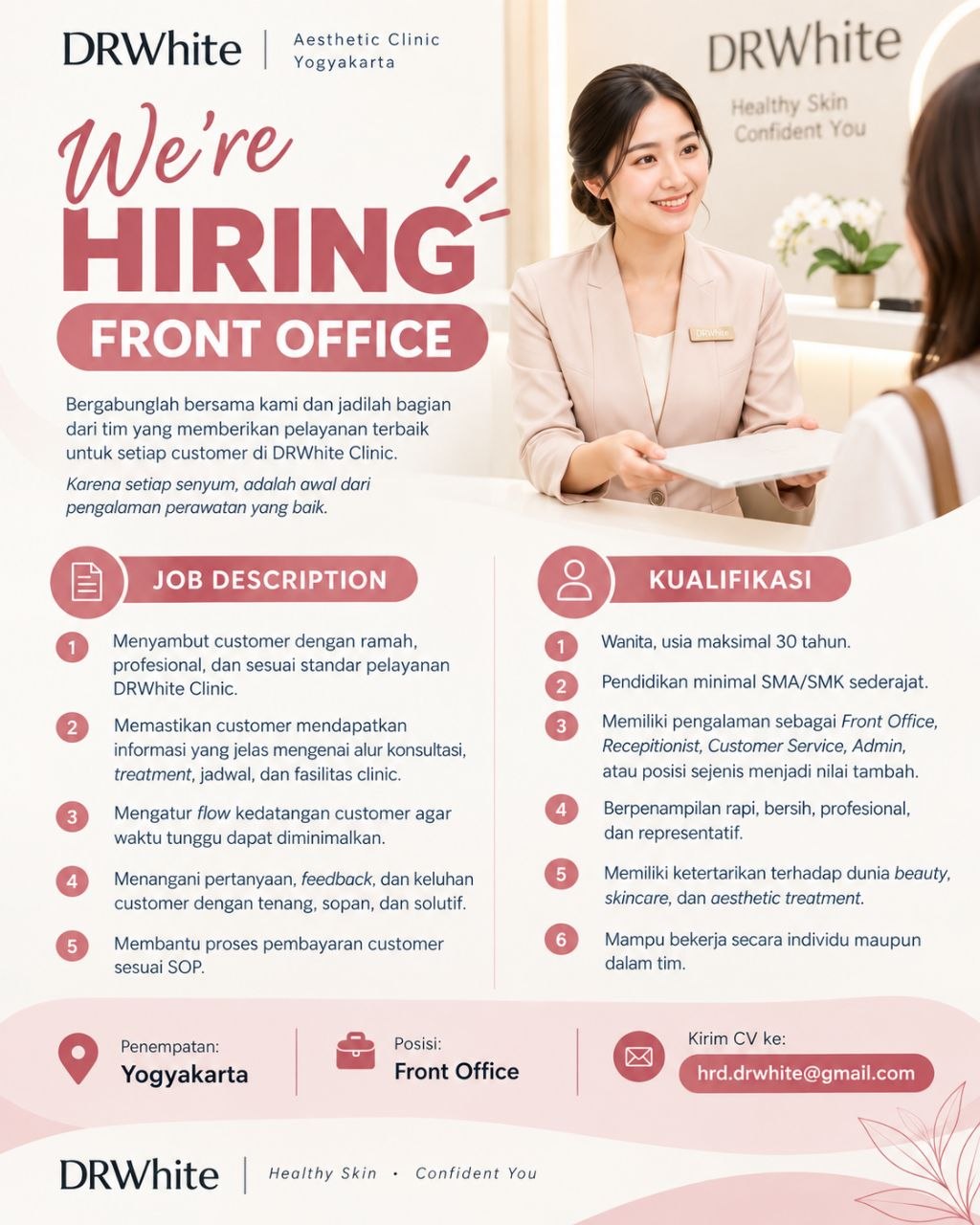 Poster lowongan DRWhite