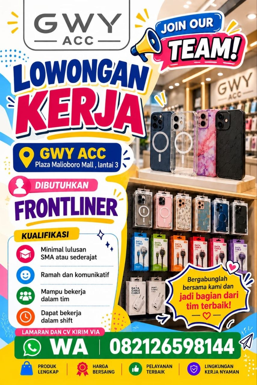 Poster lowongan GWY ACC