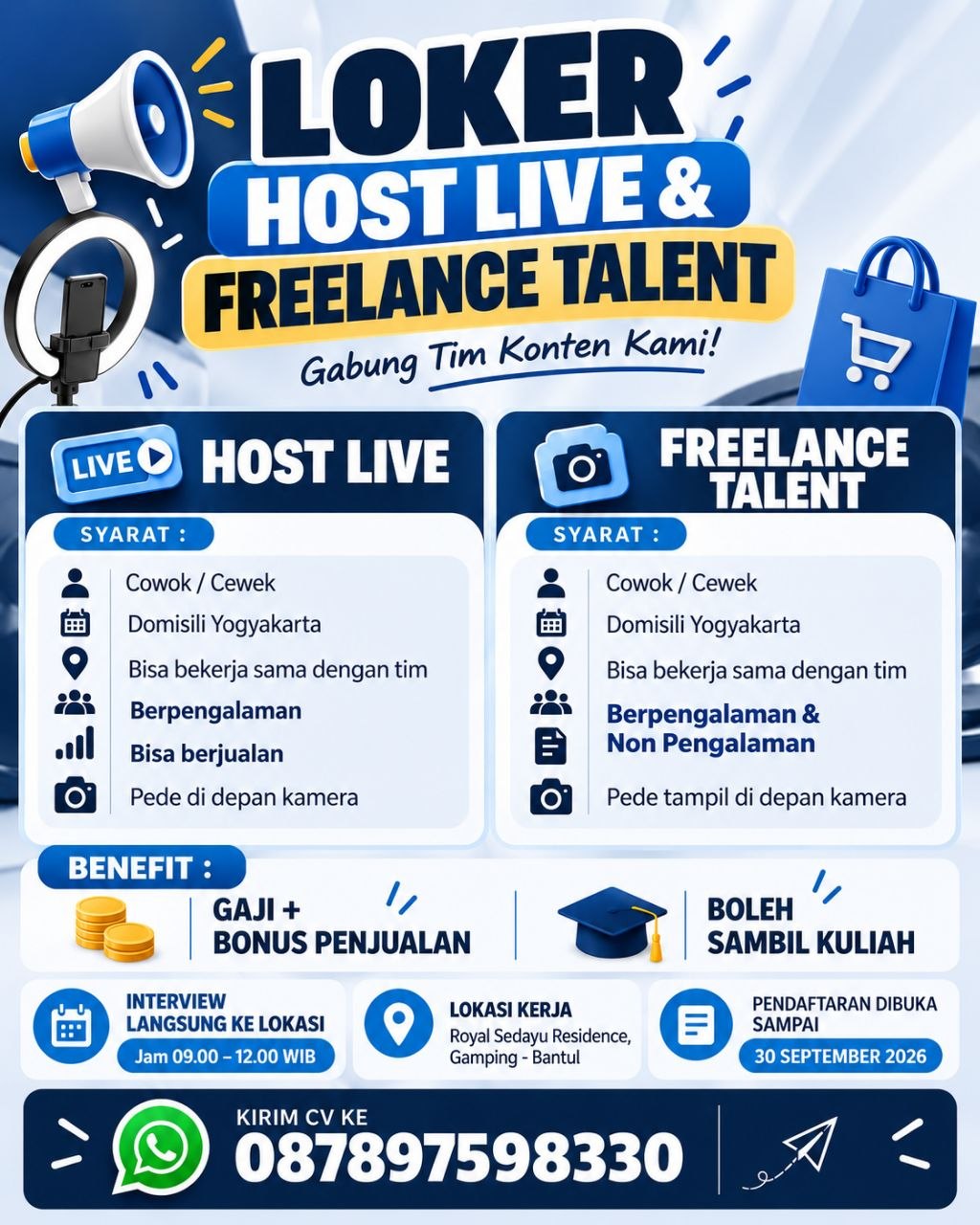 Poster lowongan LOKER JOGJA