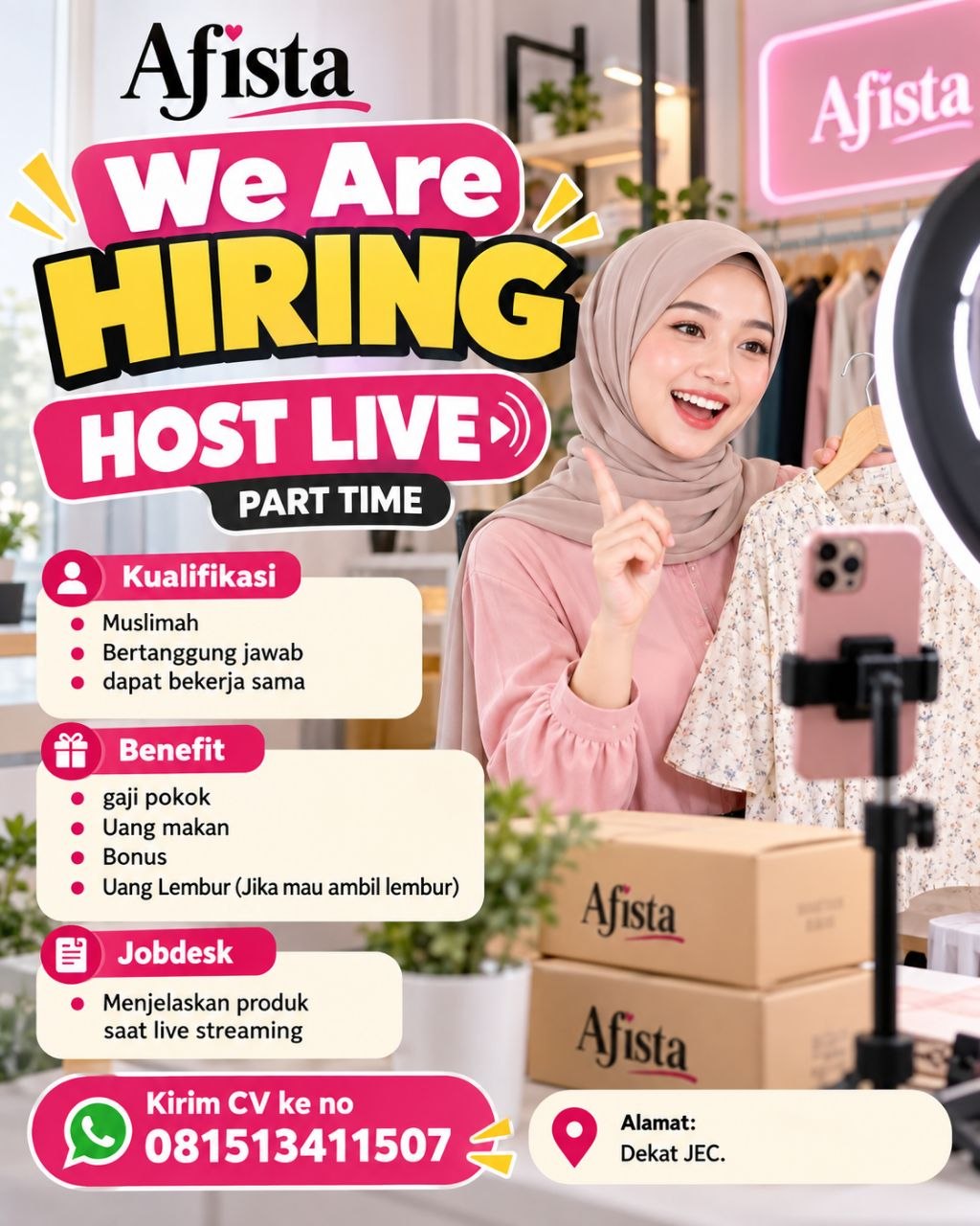 Poster lowongan Afista