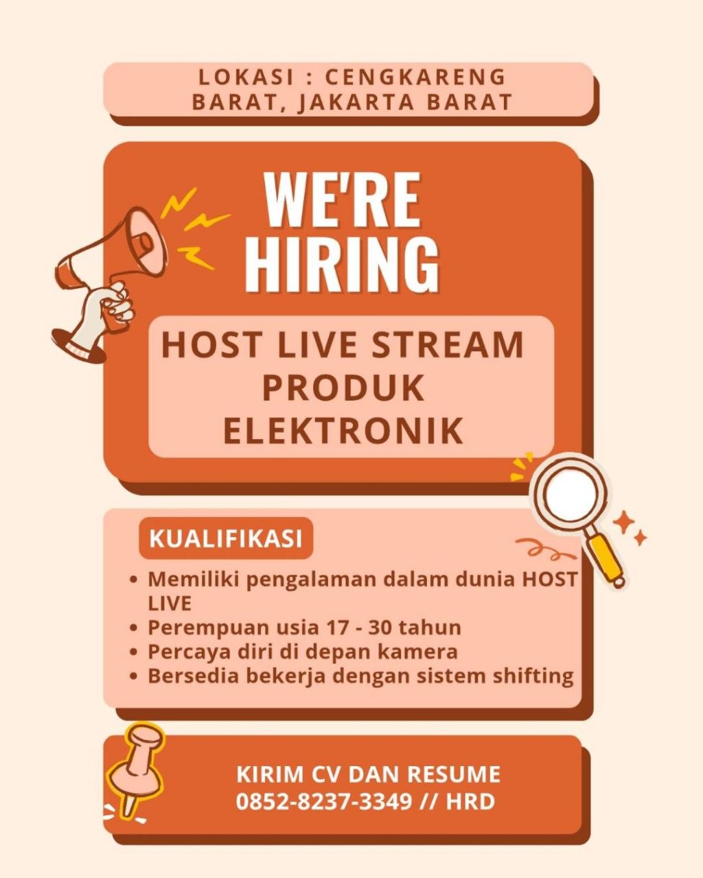 Poster lowongan Lowker Jakarta Update