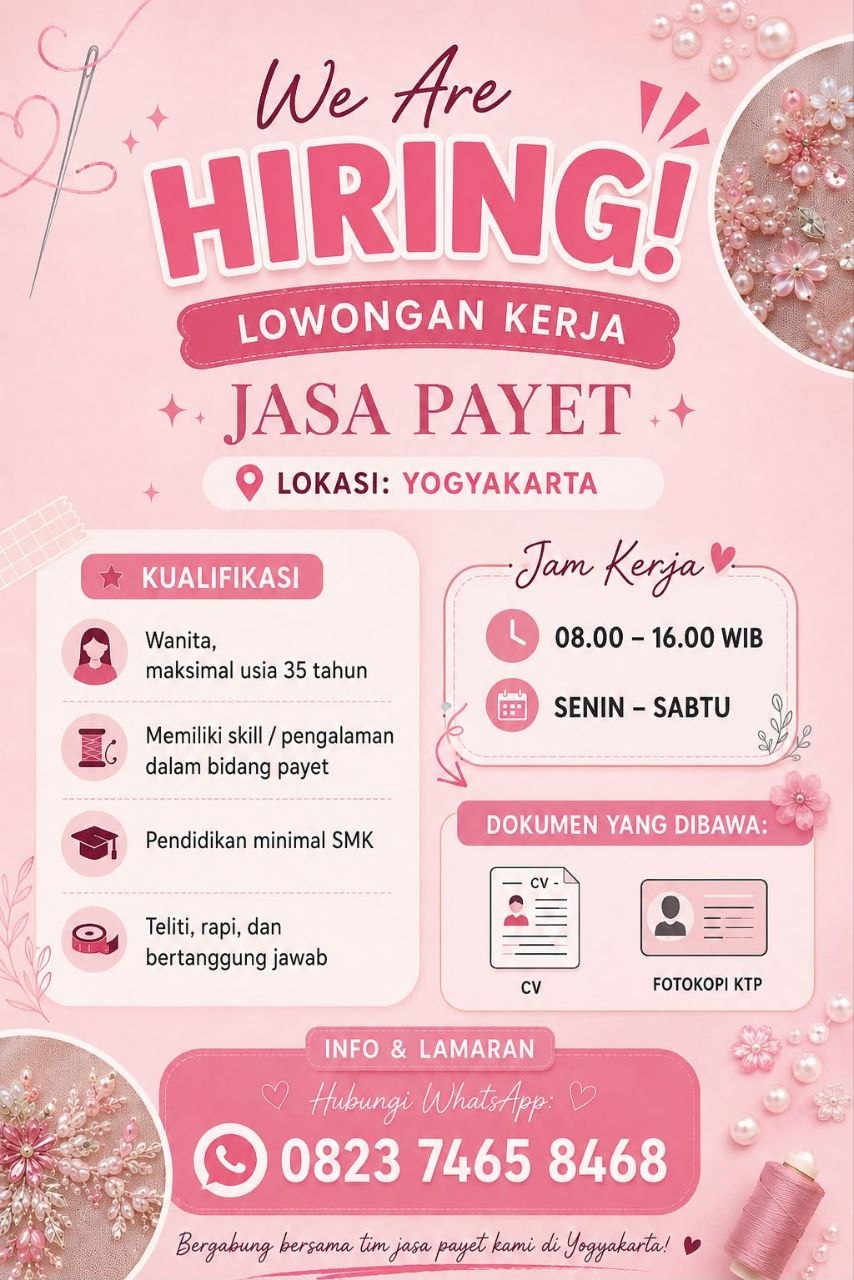 Poster lowongan LOKER JOGJA