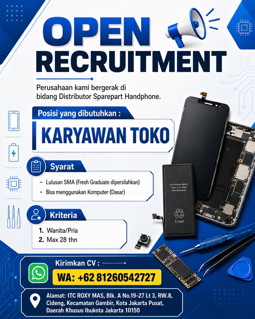 Poster lowongan Lowker Jakarta Update