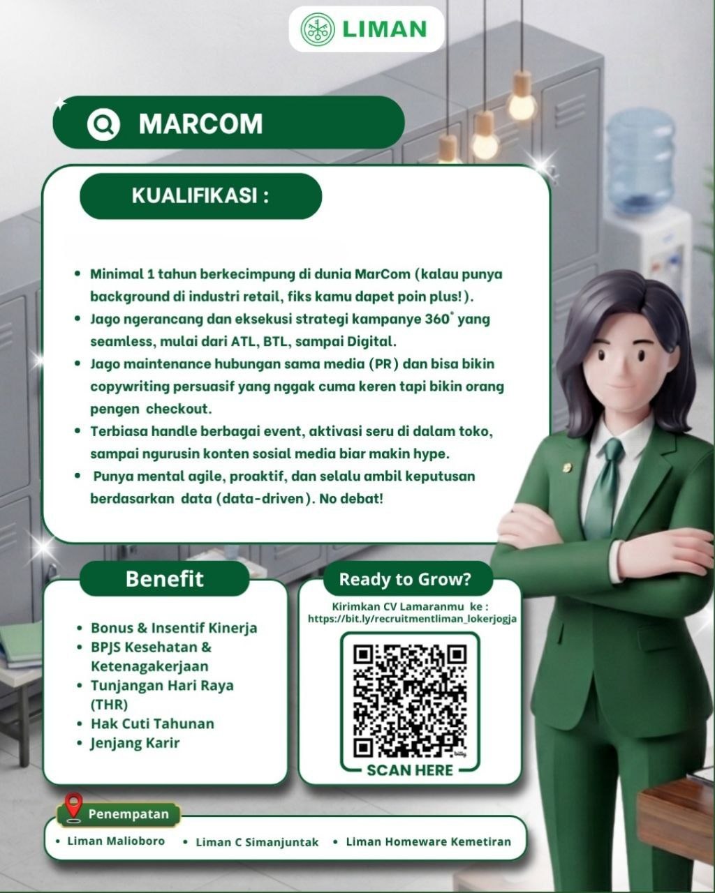 Poster lowongan Liman