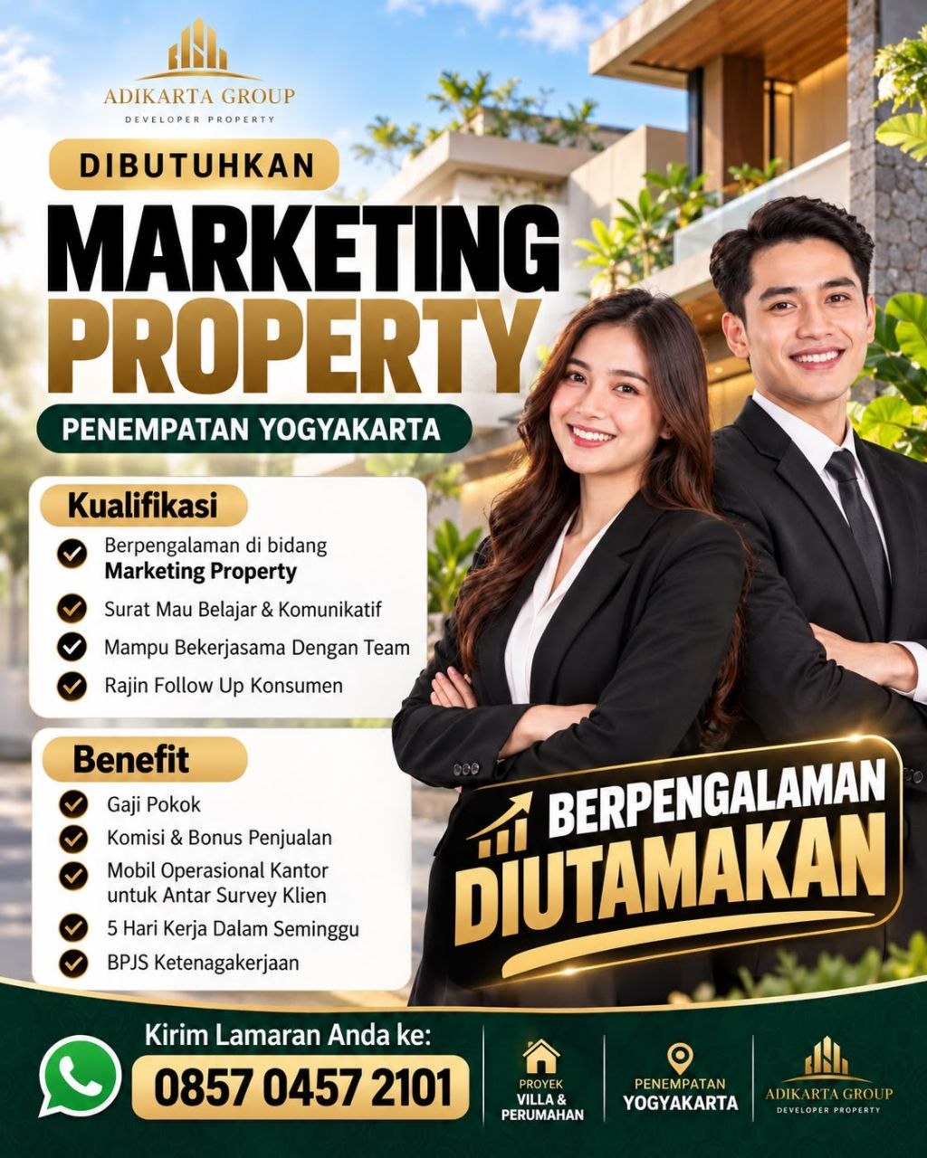 Poster lowongan Adikarta Group
