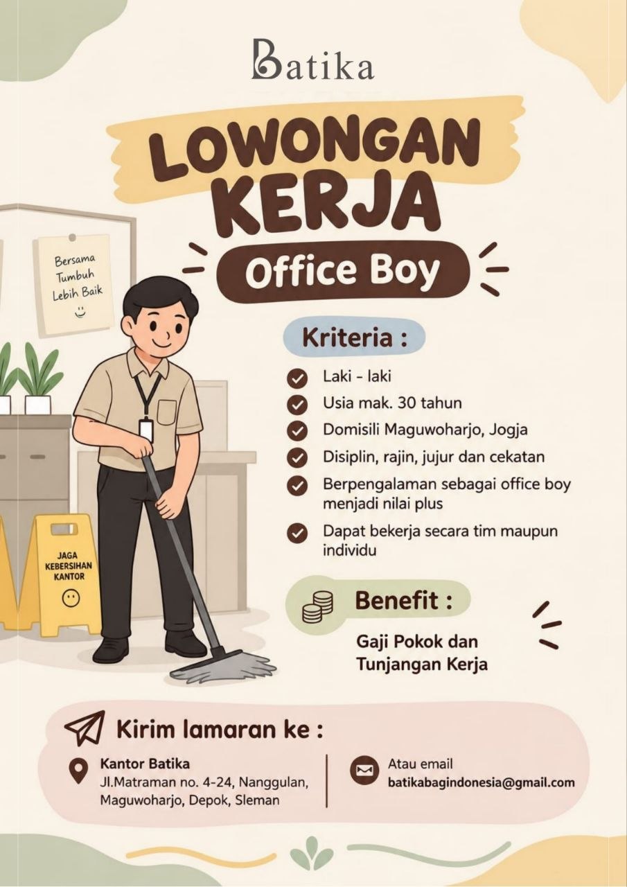 Poster lowongan Batika