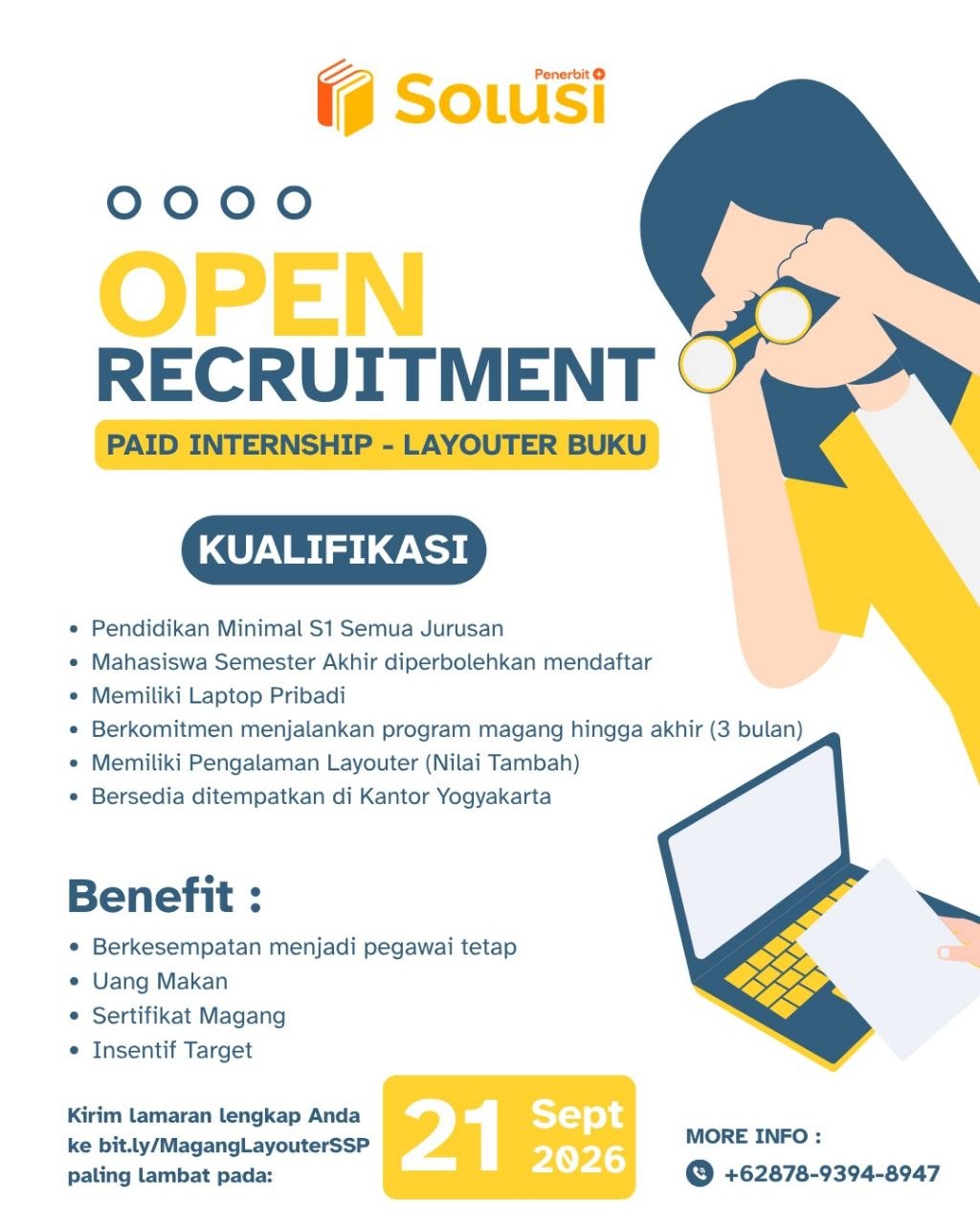 Poster lowongan Penerbit Solusi