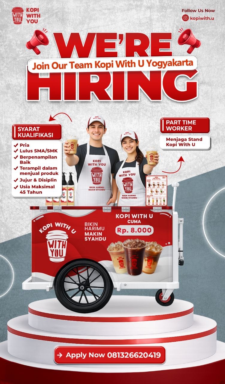 Poster lowongan Kopi With U