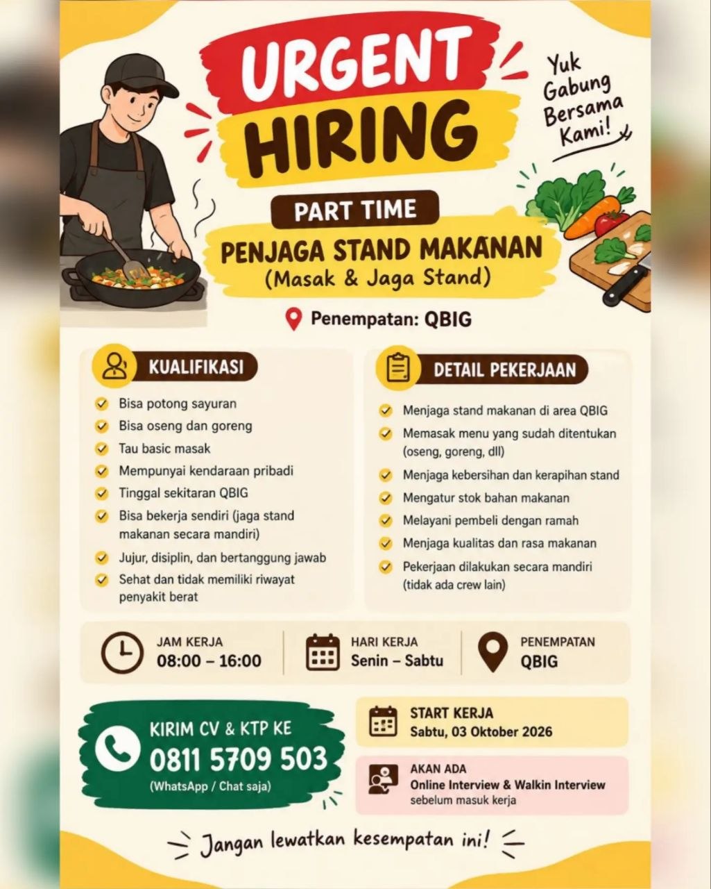 Poster lowongan Lowker Jakarta Update
