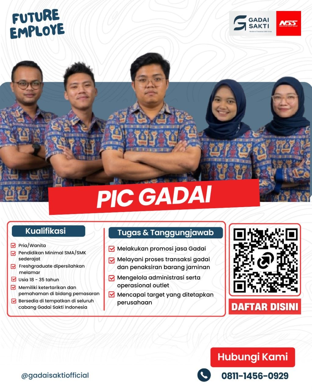 Poster lowongan Gadai Sakti