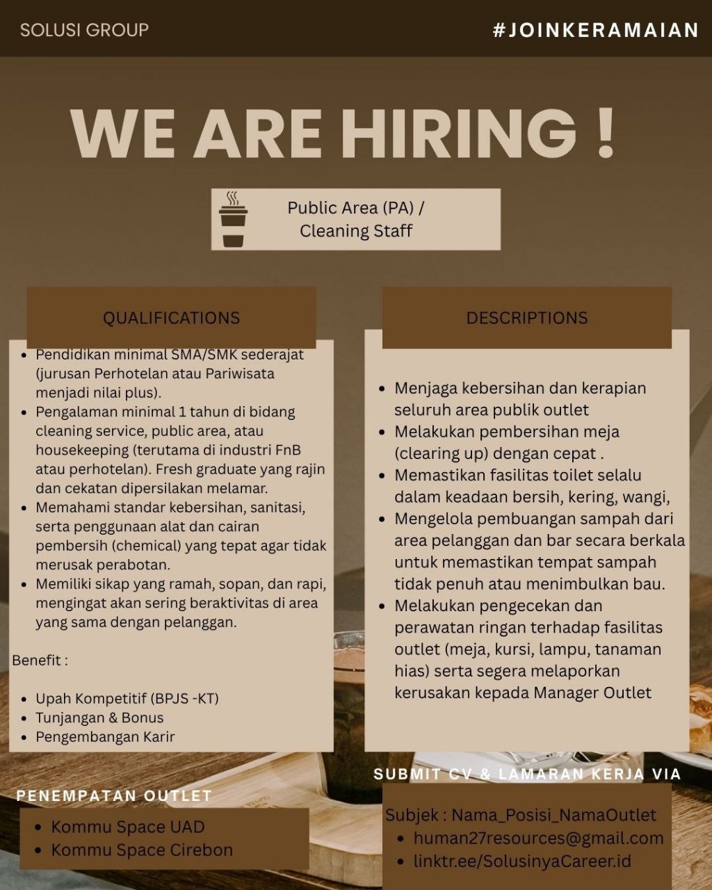 Poster lowongan Solusi Group