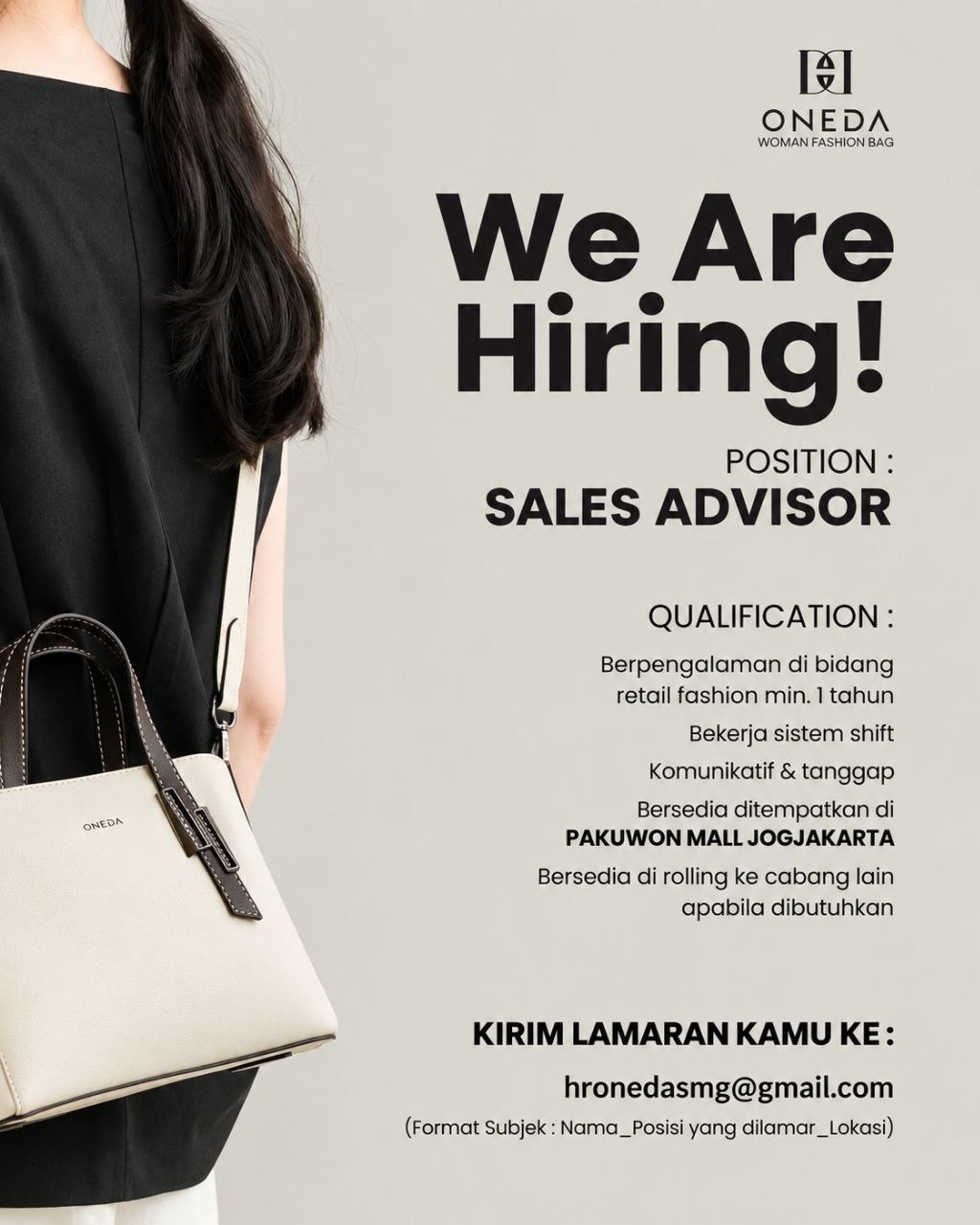 Poster lowongan ONEDA