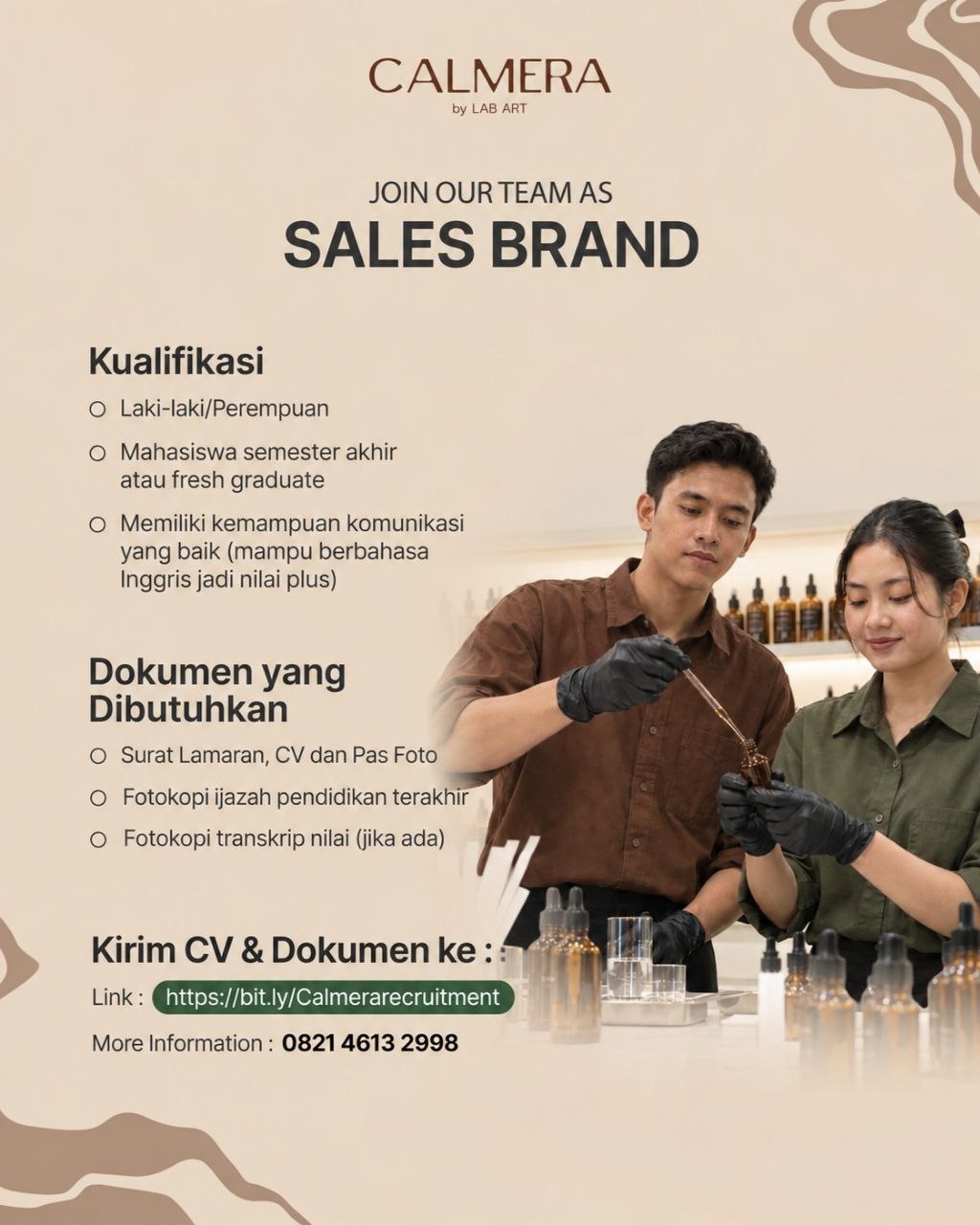 Poster lowongan Urban Perfume Point / Aromatique / Aromatique Art / Calmera by LAB ART
