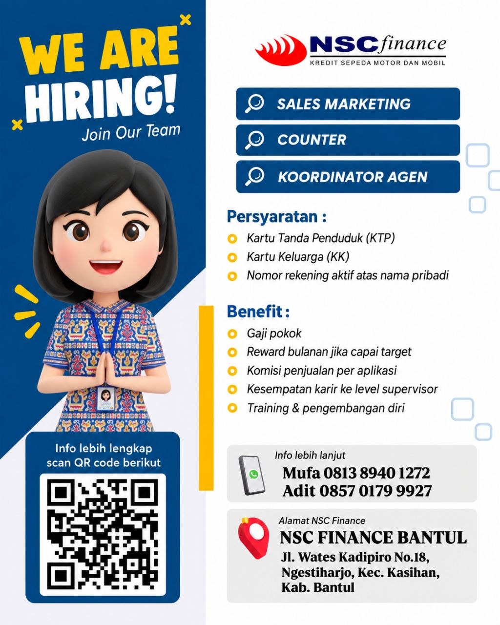 Poster lowongan NSC finance