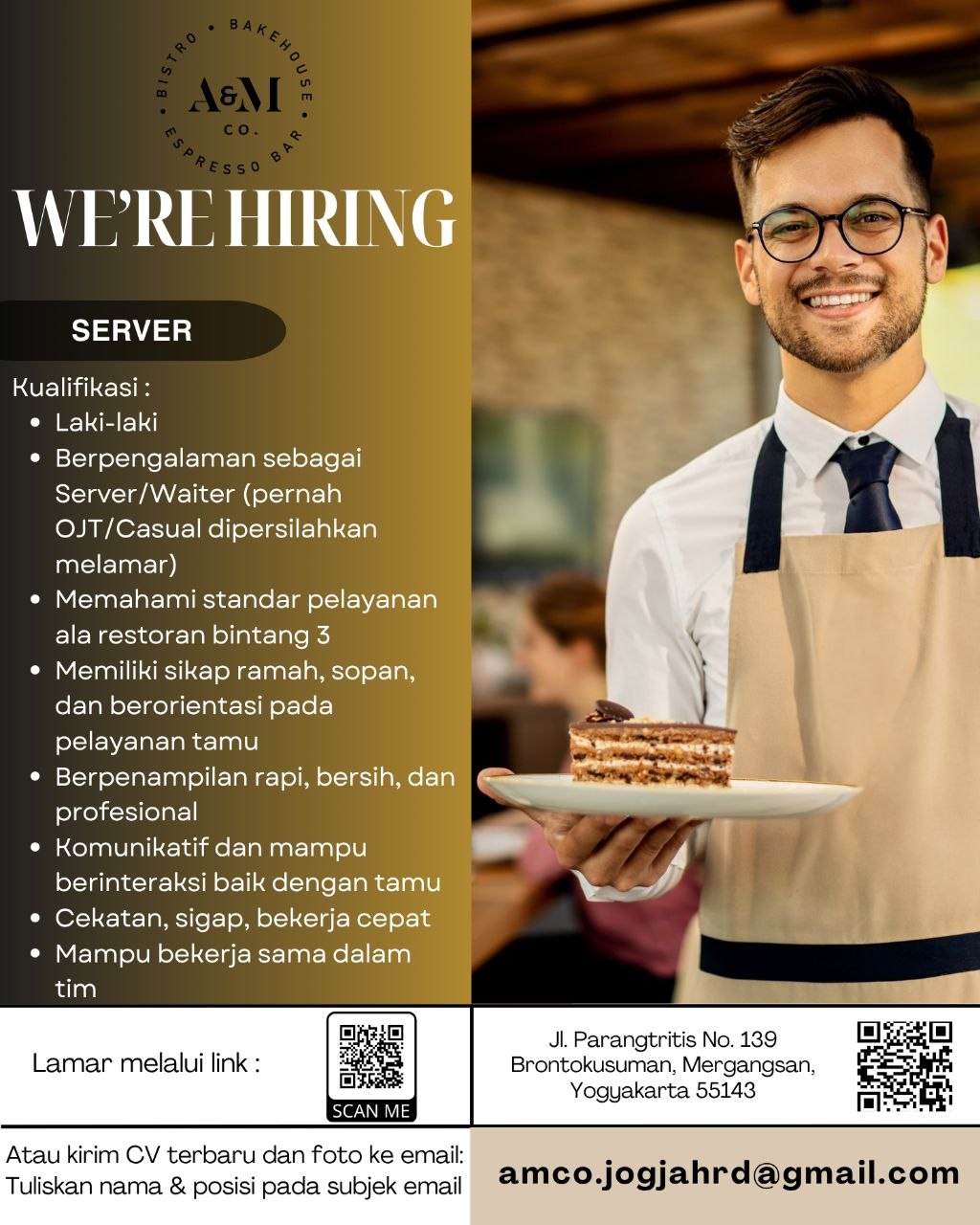 Poster lowongan A&M Co.