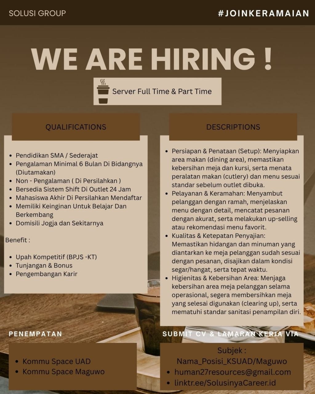 Poster lowongan Solusi Group