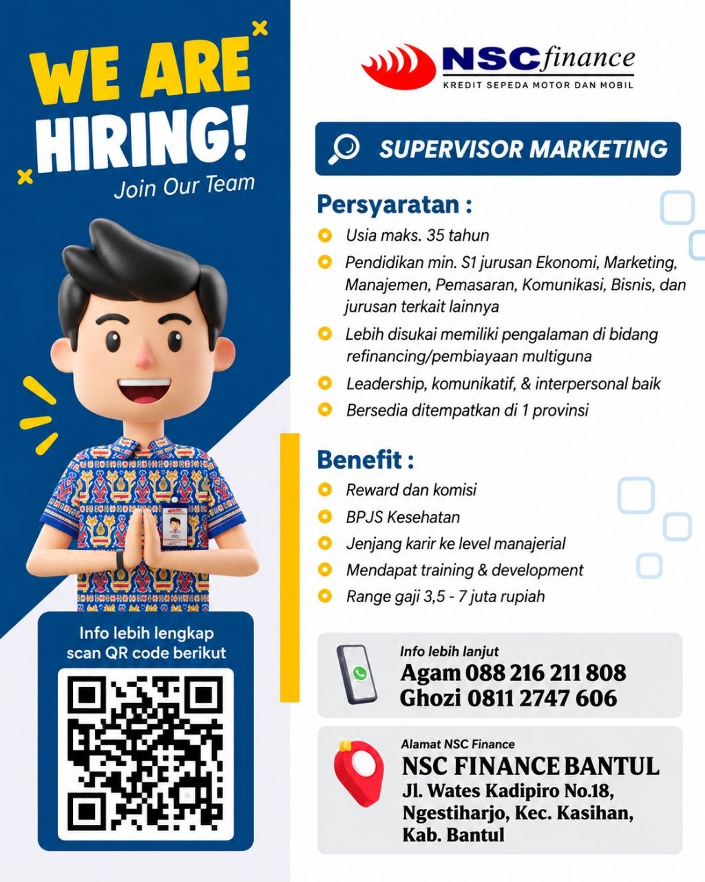 Poster lowongan NSC finance