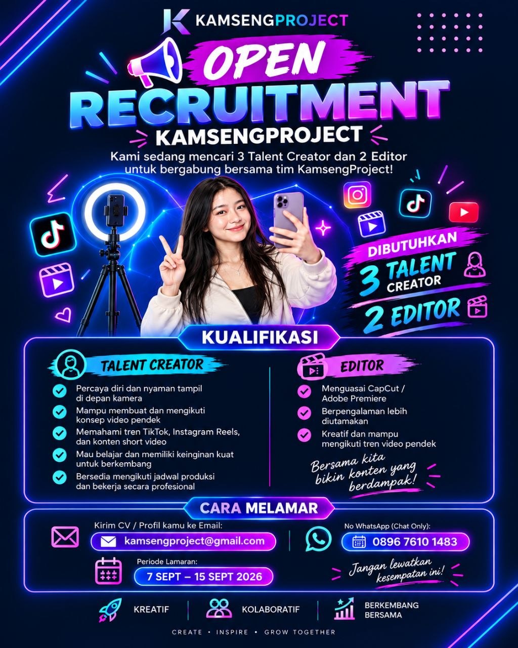 Poster lowongan KamsengProject