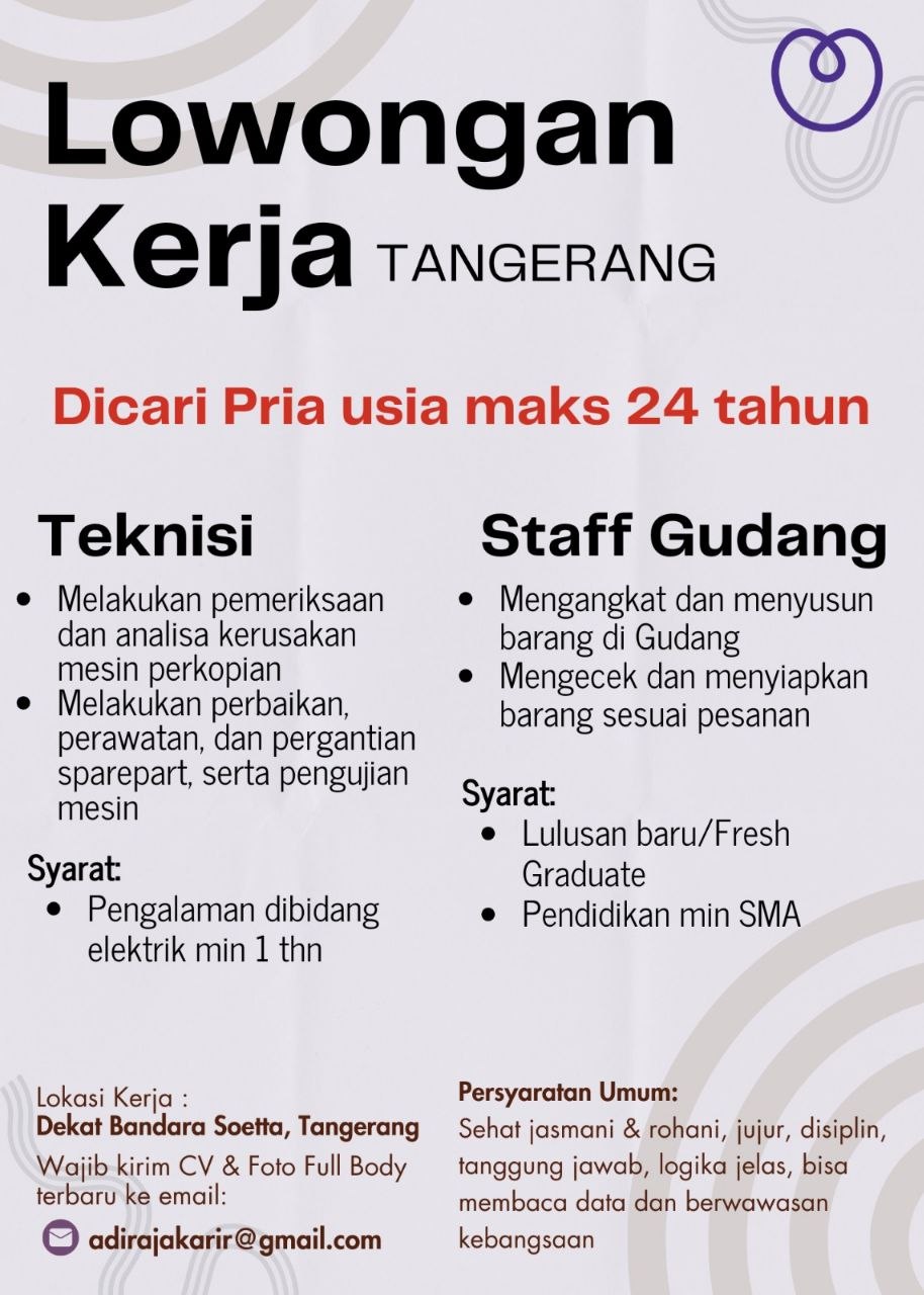 Poster lowongan Lowker Jakarta Update