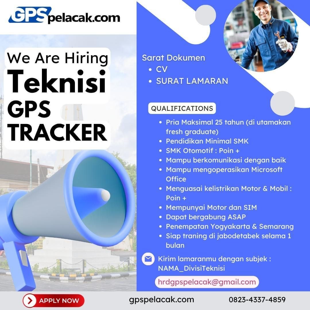 Poster lowongan GPSpelacak.com