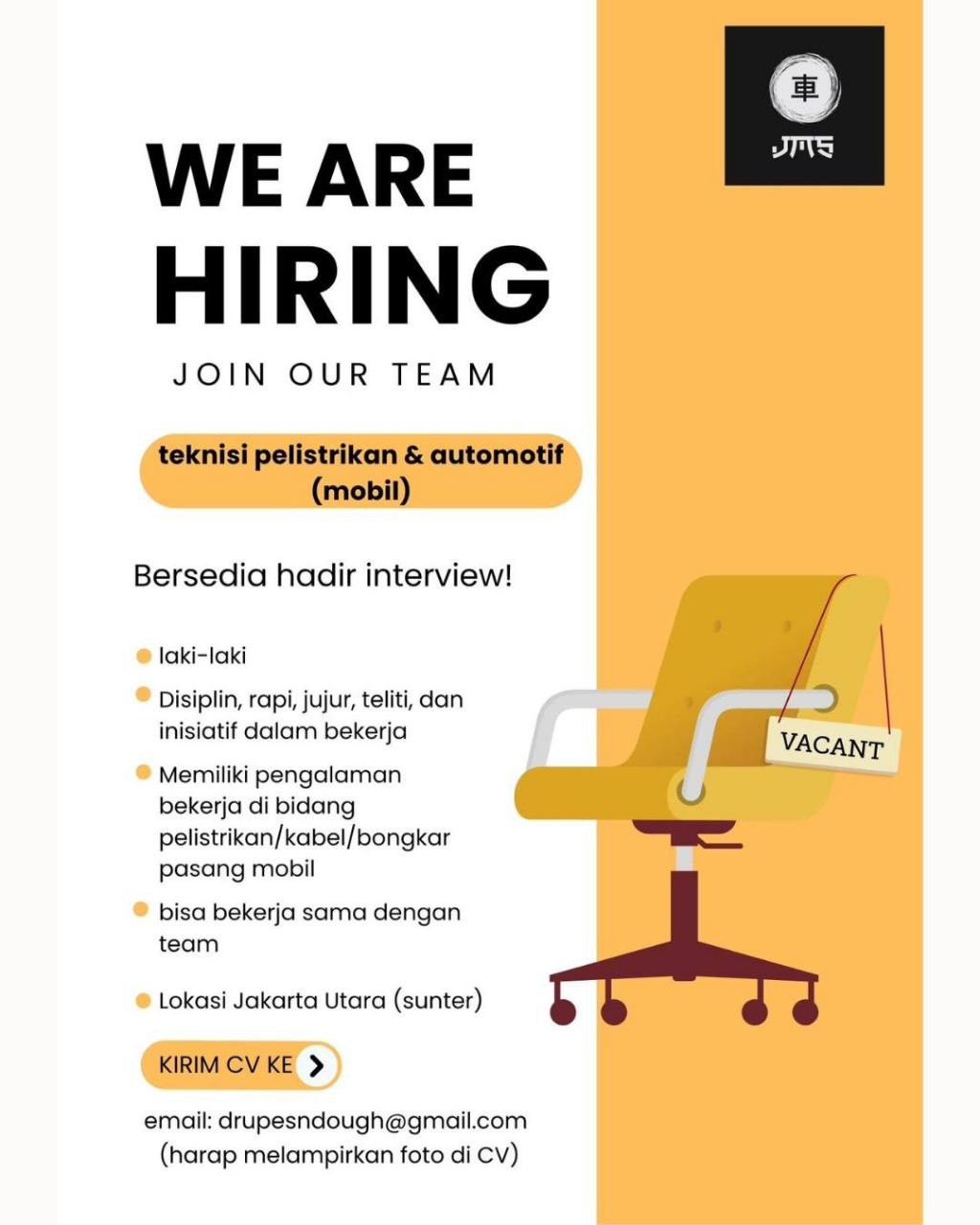 Poster lowongan Lowker Jakarta Update