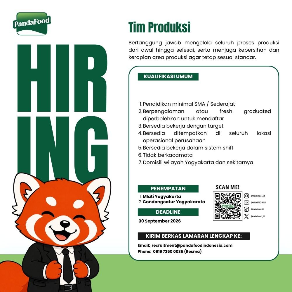 Poster lowongan PandaFood