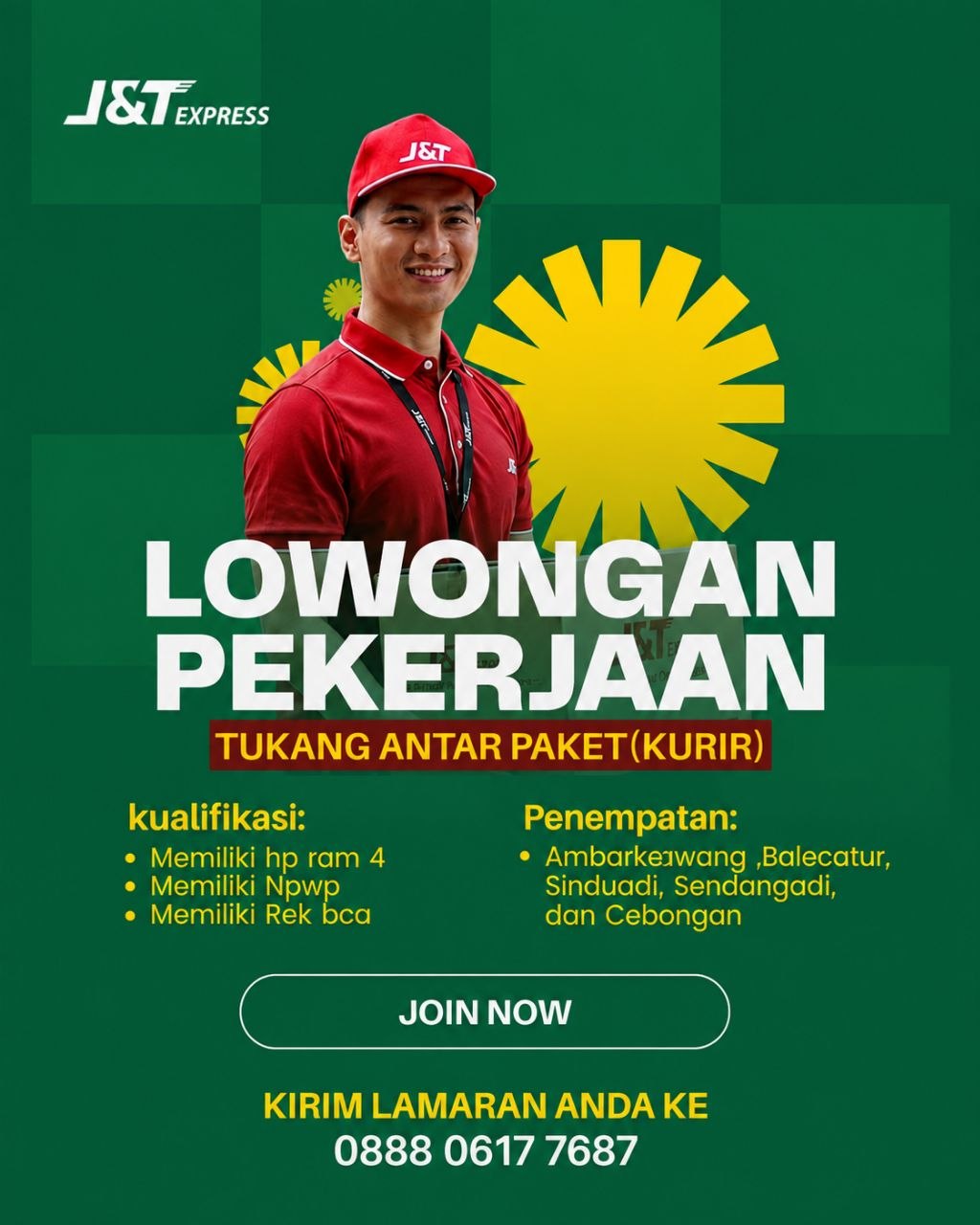 Poster lowongan J&T Express