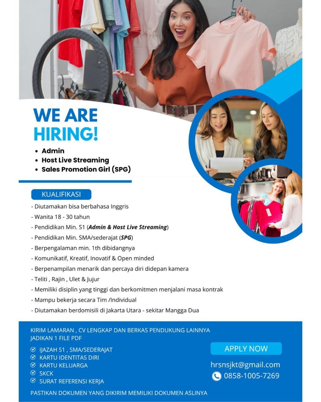 Poster lowongan Lowker Jakarta Update