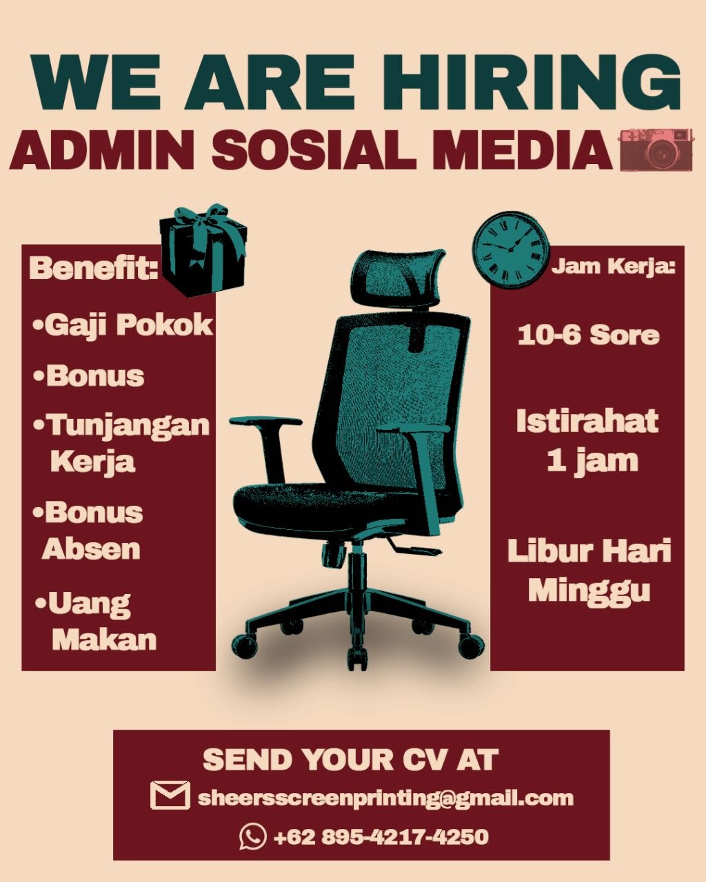Poster lowongan LOKER JOGJA