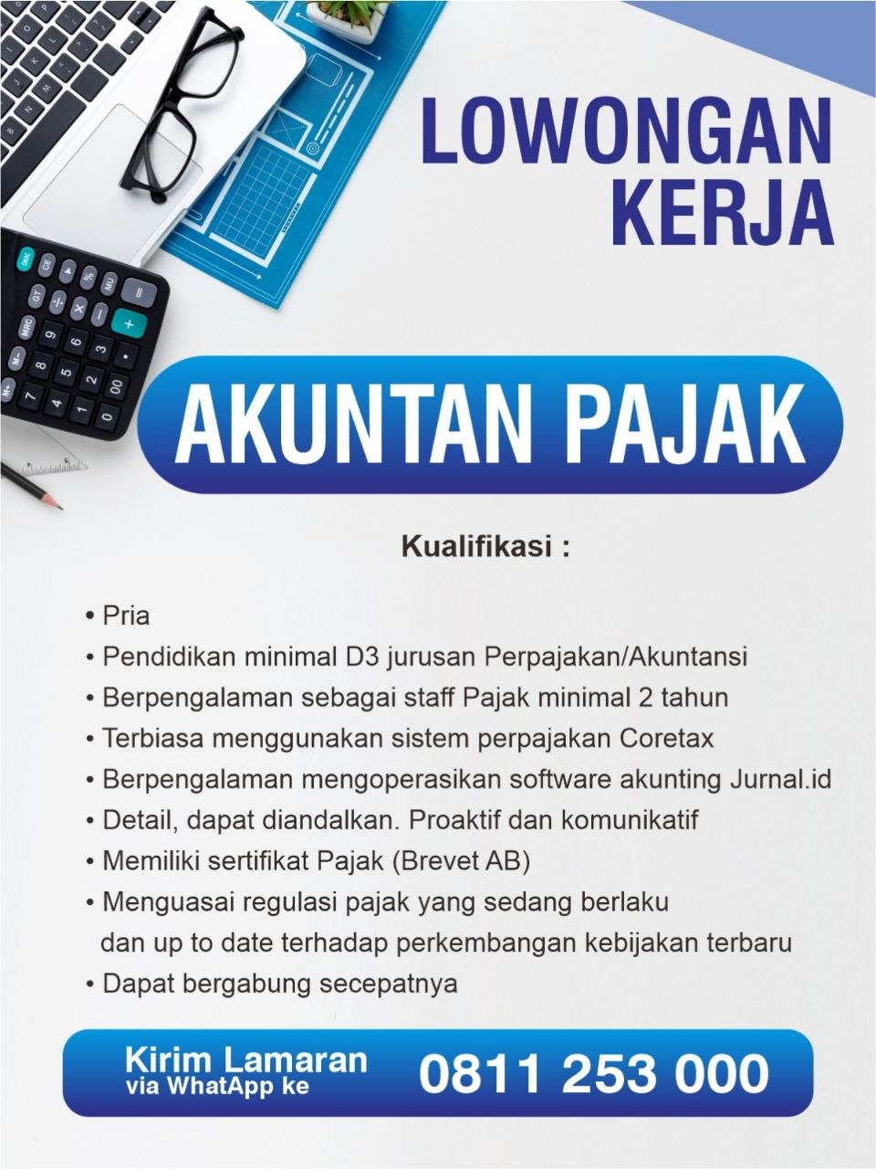 Poster lowongan LOKER JOGJA